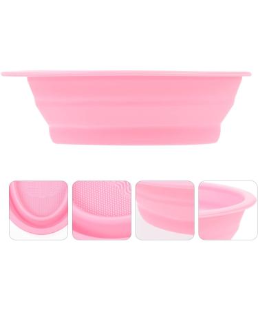 FRCOLOR Cleaning Pad Cosmetic Brush Scrubber Makeup Brush Scrubber Mat Brush Cleansing Pad Makeup Brush Washing Bowl Silicone Makeup Brush Beauty Tool Cleaner Beauty Tools Silica Gel Fold 14.5x11cm Pink - Buy Online on GoSupps.com