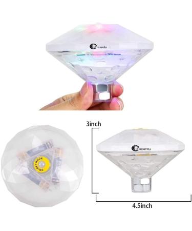 Caxmtu Floating Pool Led Tub Lights Lamp for Bath Disco Pond Swimming Pool Child Bath Toys 7 Modes Assorted Color Battery Operated - Buy Online on GoSupps.com