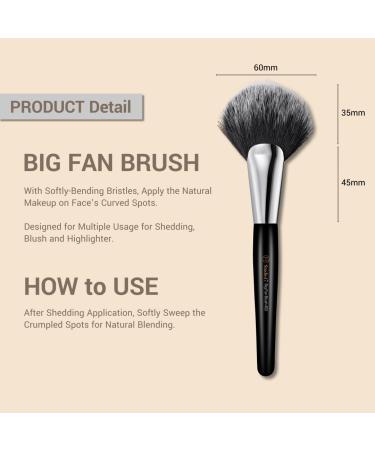 Big Fan Brush for Makeup | Professional Quality & Precision | Ideal for Makeup Artists & Beauty Enthusiasts - Buy Online on GoSupps.com