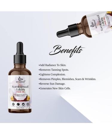 THRU Kumkumadi Tailam With Pure Kashmiri Saffron For Skin Lightening Healthy & Glowing Skin 30ML - Buy Online on GoSupps.com