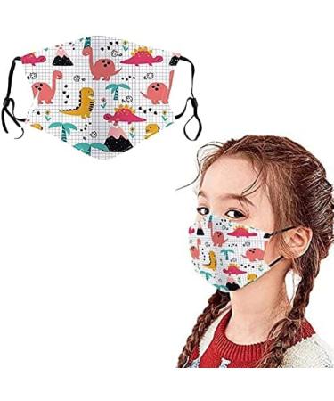 Ixir Dino Kids Face Cloth Mask Cute Reusable Mask Cover Protective Covering for Girls & Boys (Pack of 5) - Buy Online on GoSupps.com