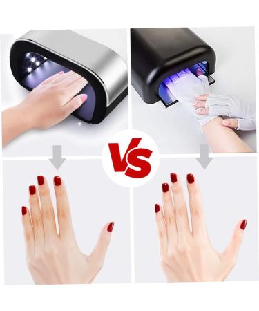 UV Glove Gel Manicures Glove UV Protection Gloves Polish Nail Drye Anti UV Fingerless Gloves 1Pair White - Buy Online on GoSupps.com