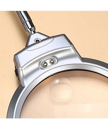 Magnifiers Desktop Magnifying Glass Large Lens Bracket HD with LED Light Hose Engraving Repair Enlarged Mirror Silver 35 13cm Reading Aids - Buy Online on GoSupps.com