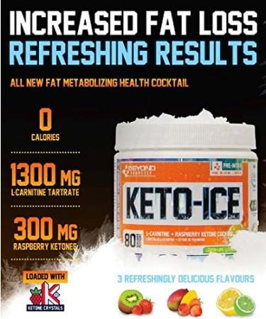 Keto Ice | Beyond Yourself | Stimulant-Free Fat Burner & Metabolism Booster | L-Carnitine & Raspberry Ketone (Lemon Lime) - Buy Online on GoSupps.com