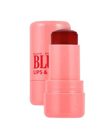 Milk Jelly Blush Milk Makeup Jelly Tint Milk Cooling Water Jelly Tint Milk Blush Stick Jelly Lip Tint Lip And Cheek Stain Sheer Natural Long-Lasting Multi Use Makeup Blush Stick (Coral(1) 1.1 2.3 inch) Coral(1) 1 count (Pack of 1)