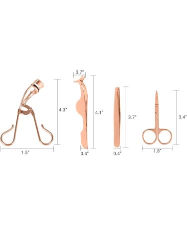 MAEXUS Eyelash Applicator Tool & Lash Lift Kit - Eyelash Curlers Tweezers Scissors & 6 Refills - Golden | Shop Internationally - Buy Online on GoSupps.com