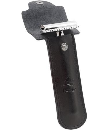 Genuine Leather Case Razor Protective Travel Case RIVERLAKE for Safety Razor's Double Edge Safety Case Cover Shaving Pouch Holder/Travel Case Black - Buy Online on GoSupps.com