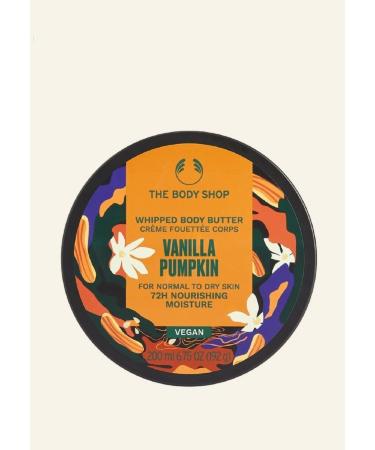 The Body Shop Whipped Body Butter VANILLA PUMPKIN For Normal to Dry Skin 72H nourishing 200 ml VEGAN - Buy Online on GoSupps.com
