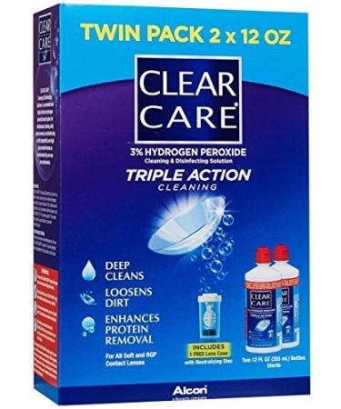 Clear Care Cleaning & Disinfection Solution-12 oz Twin Value Pack (Pack of 6)