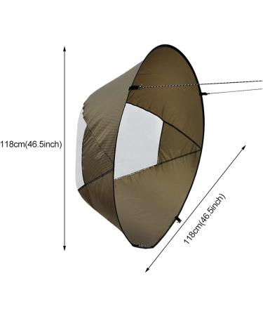 Portable Foldable Kayak Wind Sail with Transparent Window - Durable Design for Kayak Canoes (Brown) - Buy Online on GoSupps.com