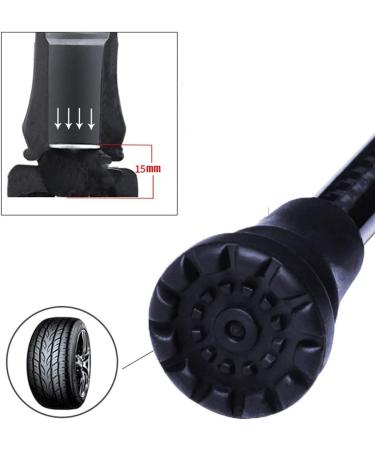Walking Stick Carbon Light Telescopic Cane Solid Wood Non-Slip Old Man Crutch with 6pc Foot pad (#1 A) Prosperous - Buy Online on GoSupps.com