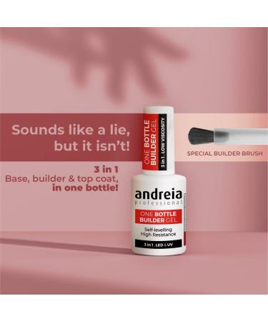 Andreia Professional Nail Structure - 3-Phase 3-in-1 Low Viscosity Builder Gel - LED & UV - Self-Leveling Clear 14ml - International Shipping Available - Buy Online on GoSupps.com