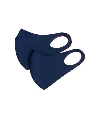 color Everyday aerosilver reusable breathable washable Face Mask Made In Korea (Large Dark Navy - Burgundy)