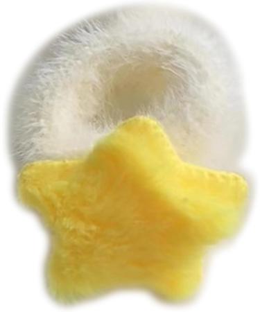 amangul Princess Plush Star Hair Tie Furry Ponytail Holder Enchanting Style Furry Hair Tie Hair Rope Hair Style Tool(Yellow) - Buy Online on GoSupps.com
