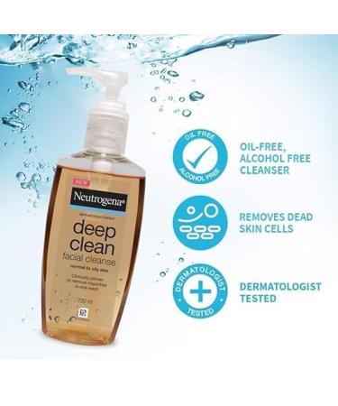 Buy N.eutro gen Deep Clean Gentle Facial Cleanser | 200ml | Alcohol-Free | 2x Glycerin | Dermatologist Tested | Normal to Oily Skin | International Shipping Available - Buy Online on GoSupps.com