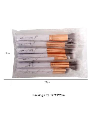 10-Piece Cocohot Marble Makeup Brush Set - Professional Eyeliner Foundation & Blending Brushes for All Skill Levels | International Shipping Available - Buy Online on GoSupps.com