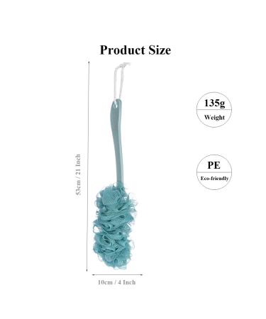 Yisella Back Brush 17 Long Handle Nylon Mesh Loofah Back Scrubber - Blue and White - Buy Online on GoSupps.com