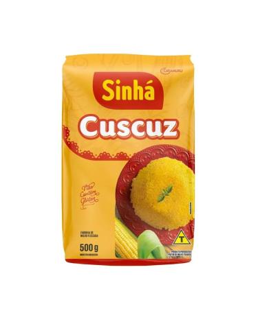 Sinha Premium Cuscuz | Flocked Corn Flour | Farinha de Milho Flocada | Harina de Maiz Flocada | Premium 500gr | Cakes Cuscuz Polenta | Gluten Free