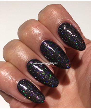 Bluesky BLACK BLACK WITH GLITTER Nail Gel Polish CHOOSE YOUR POPULAR BLACK UV LED Soak Off 10ml (BLACK DIAMOND 63932)