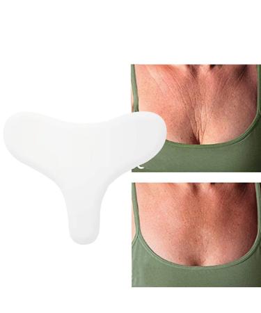 Silicone-anti-fold pads romantic bear transparent reusable washable anti-wrinkle pads T-type Hairy shape for chest and neck fold remover Skin care (t-type breast pad)