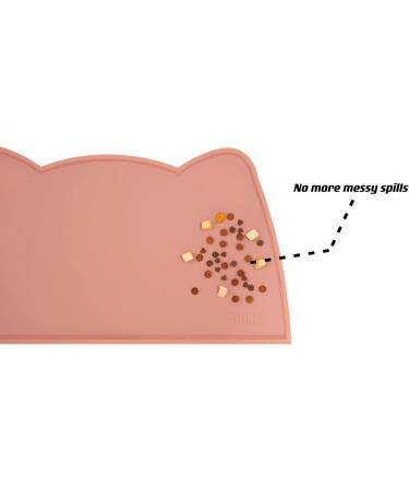Ohmo Non-Slip Bowl Pad for Small Dogs & Cats - Waterproof Silicone Feed Mat 52x30cm Tea Pink - Perfect Base for Cat Bar - Buy Online on GoSupps.com
