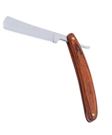 Solust classic razor vintage foldable beard knife manual beard shaver wooden handle eyebrow knife mustache bare care cut men men gift barber salon at home
