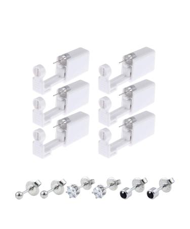 Ear Piercing Gun 6 Pack Ear Piercing Kit Disposable Self Ear Piercing Gun with Ear Stud Ear Piercing Gun Kit Tool