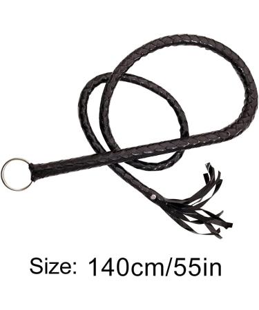 Riding Crop 55" for Horses  Faux Leather Black Whip Costume Whip Handmade Bullwhip  Horse Riding Crops Equestrianism Whips for Stage Performance Racing Cosplay Costume Accessories - Buy Online on GoSupps.com