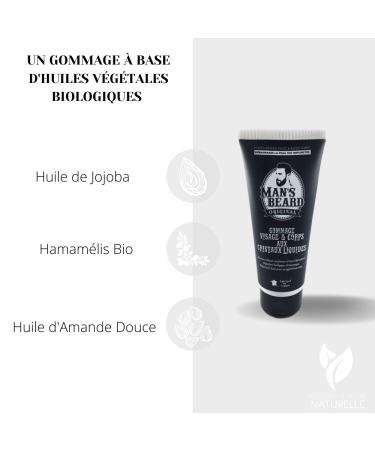 Mans Beard Peeling Scrub 100ml - Face & Body Exfoliator | French Skin Care for Clean Impurity-Free Skin - Buy Online on GoSupps.com