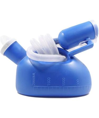 Men's 2000ML Portable Potty Pee Bottle Male Urinal Collector for Hospital Car Travel Toilet Urinal 120 cm Tube (Blue) - Buy Online on GoSupps.com