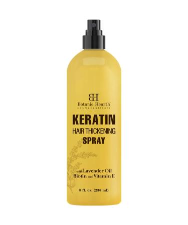 Botanic Hearth Leave-in Keratin Hair Spray - Keratin Spray with Biotin, Vitamin E & Minerals - Thickening Spray for Shine, Volume, Texturizing & Styling - Hair Care Keratin Spray, Made in USA, 8 fl oz