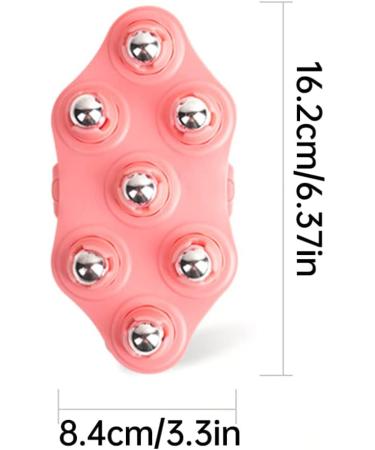 Shop Pink Palm-Shaped Massage Roller with Metal Balls - Premium Women's Body Care Tool - Buy Online on GoSupps.com