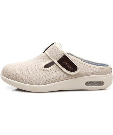 ACE SHOCK Women's Wide Diabetic Summer Walking Sandals - Beige 6.5 Wide - Buy Online on GoSupps.com