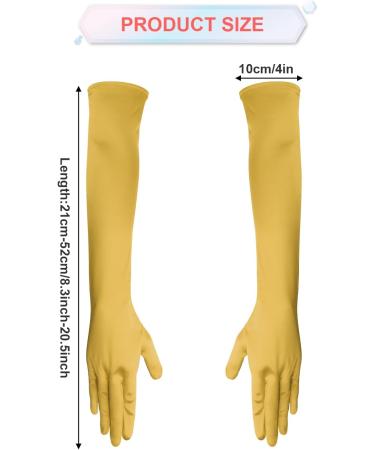 NQEUEPN Women Long Gloves Long Elbow Satin Gloves 21" Stretchy 1920s Opera Gloves Hand Care Moisturizing Gloves for Women Girls Evening Party Dance (Gold) - Buy Online on GoSupps.com