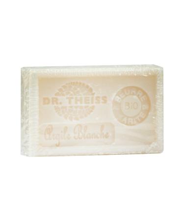 Dr Theiss - Marseille Soap White Clay - Bar of Soap with Organic Shea Butter and Organic Olive Oil - Authentic Marseille Soap - 125gr