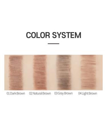 ETUDE Bare Edge Brow Pencil 03 Grey Brown - Hexagon Brush Brow Mascara for Zero Clump & Defined Brows - Buy Online on GoSupps.com