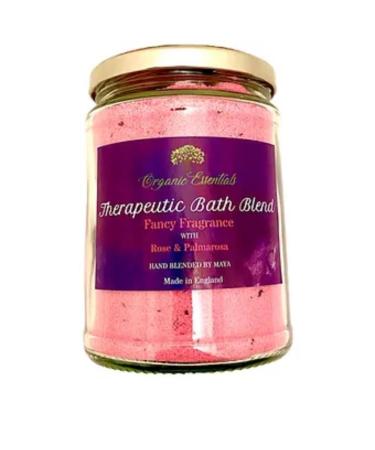 Luxurious Aromatherapy Vegan Bath Salts - Infused with English Rose & Palmarosa Essential Oils Coconut Oil & Cocoa Butter - Natural & Therapeutic for Ultimate Revitalization
