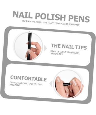 FRCOLOR Nail Pen Nail Polish Drawing Pen Nail Brush Pen Nail Art Tips Builder Pen Nail Drawing Pen Extension Gel Pen Nail Gel Polish Manicure Decor Pen Manicure Pen Step Abs Practice Hands 14X1X1CM Black - Buy Online on GoSupps.com