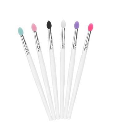 IWOWHERO 6pcs Eye Shadow Brush Eye Brush Makeupset Transparent Plastic Handle Make up Applicator
