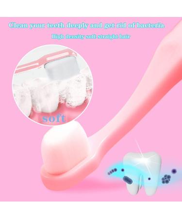2-Pack Toddler Training Toothbrush Set | Soft Nano Bristles, Tongue Cleaner | Ages 0-2 Years | Pink - Buy Online on GoSupps.com