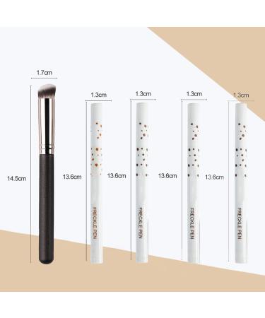 Cerioll Freckles pen freckle pen freckles makeup pen natural lifelike fake freckles makeup pen faux freckles makeup pen waterproof freckle pen light brown + natural coffee + chestnut + dark brown - Buy Online on GoSupps.com