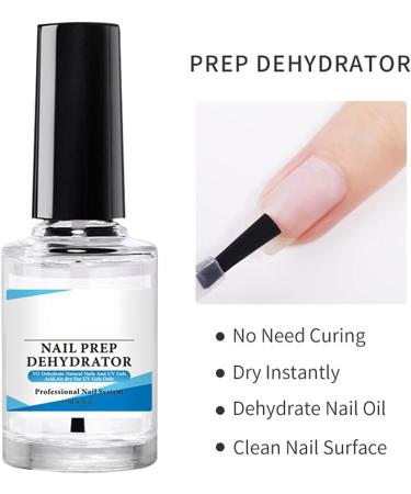 Nail Dehydrator and Primer Bond Set Natural Nail Dehydrant and Max Bond Nail Prep Natural Dehydrate Bond Primer Nail Protein Bond for Gel Nail Polish 15ml - Buy Online on GoSupps.com