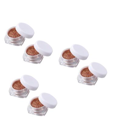 DOITOOL 6 pcs Kit Loose Gold Cosmetic Party Pearl Pigments Eye Glitter Makeup Shimmer Powder Mineral 1 count (Pack of 1) Goldenx3pcs