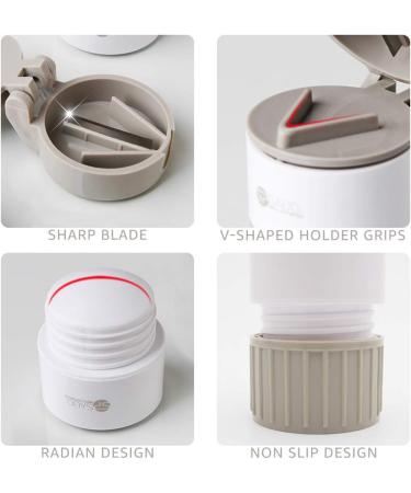 4-in-1 Pill Cutter & Crusher - Portable Tablet Pulverizer & Organizer for Daily Use & Travel - Buy Online on GoSupps.com