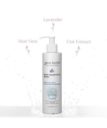 Natural Baby Shampoo & Body Wash - Tear-Free Hypoallergenic Vegan with Lavender & Oat Extract - 7.5 fl oz - Gentle Cleanser for Sensitive Skin - Buy Online on GoSupps.com