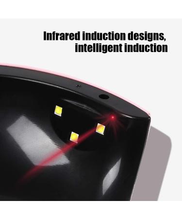 72W UV LED Nail Dryer Lamp for Gel Polish with Timer Settings & LCD Display - Pink - Buy Online on GoSupps.com