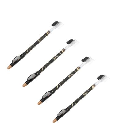 Beavorty 4pcs Two-in-one Eyebrow Pencil Makeup Sharpener Makeup Tools Eyebrow Pencils with Pencil Sharpener