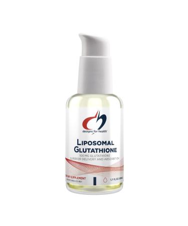 Designs for Health Liposomal Glutathione - Liquid Glutathione Supplement, 100mg with Enhanced Absorption - Detox + Immune System Support - Lemon Peppermint Flavored Drops (50 Servings / 1.7oz)