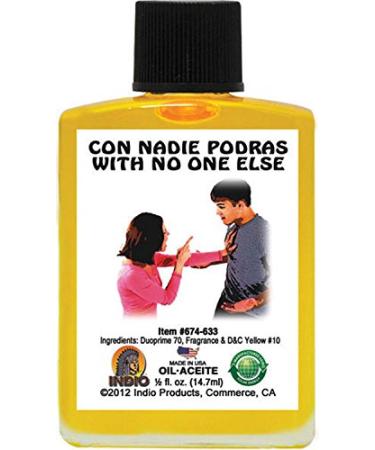 INDIO Oil- with No One Else CON NADIEN MAS 1/2oz