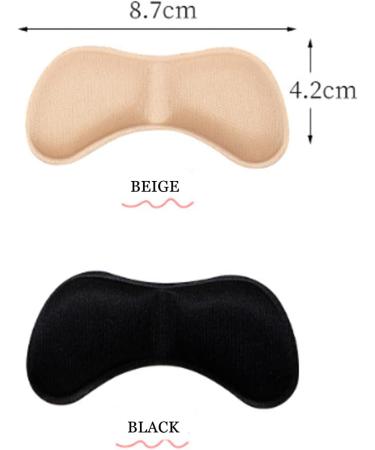 6 Pairs Self-Adhesive Sponge Heel Cushions & Inserts - Foot Care Comfort in Beige & Black - Buy Online on GoSupps.com